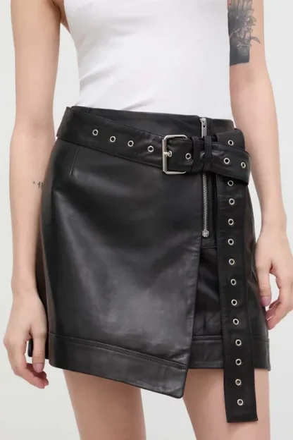 Gestuz fustă de piele piele