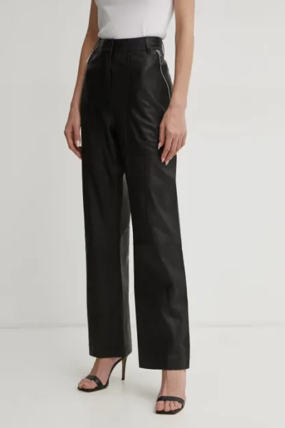 MAX&Co. pantaloni de piele piele