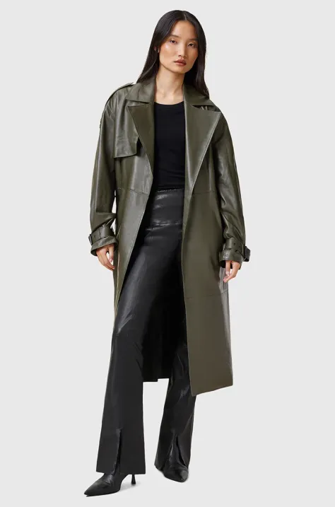 AllSaints pantaloni de piele CORA piele