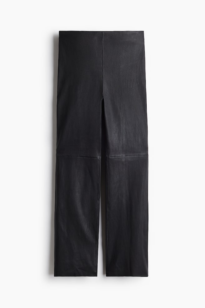 Pantaloni piele H&M - Pantaloni drepți din piele