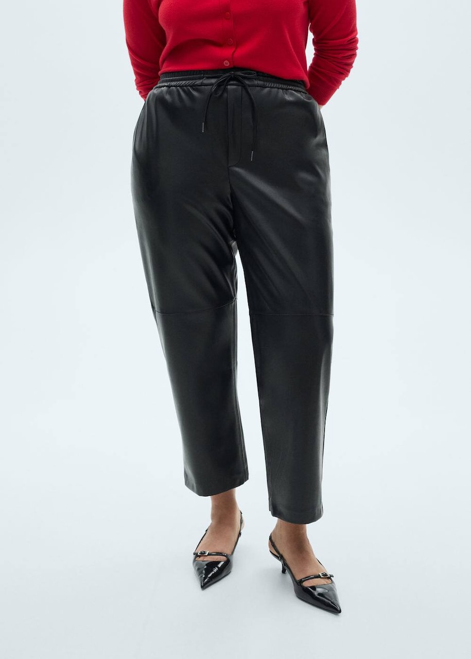 Pantaloni piele MANGO