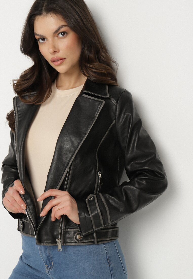 Geci piele Geacă Neagră