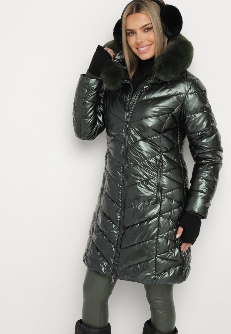 Geci piele Geacă Verde închis