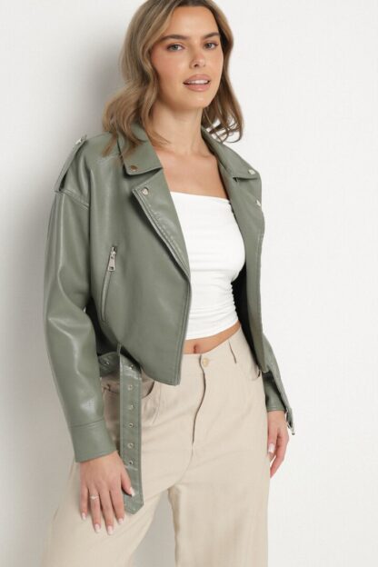 Geci piele Geacă Verde deschis