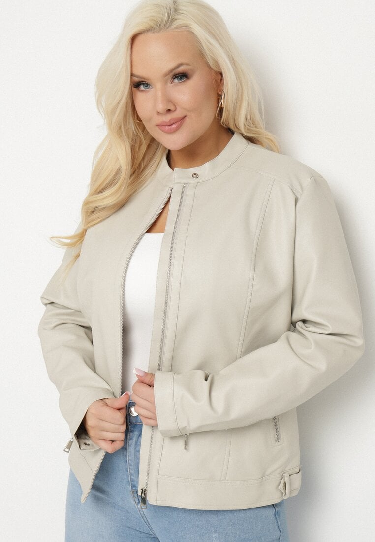 Geci piele Geacă Bej deschis