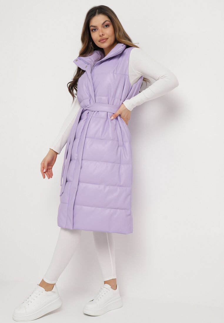 Veste piele Vestă Mov deschis