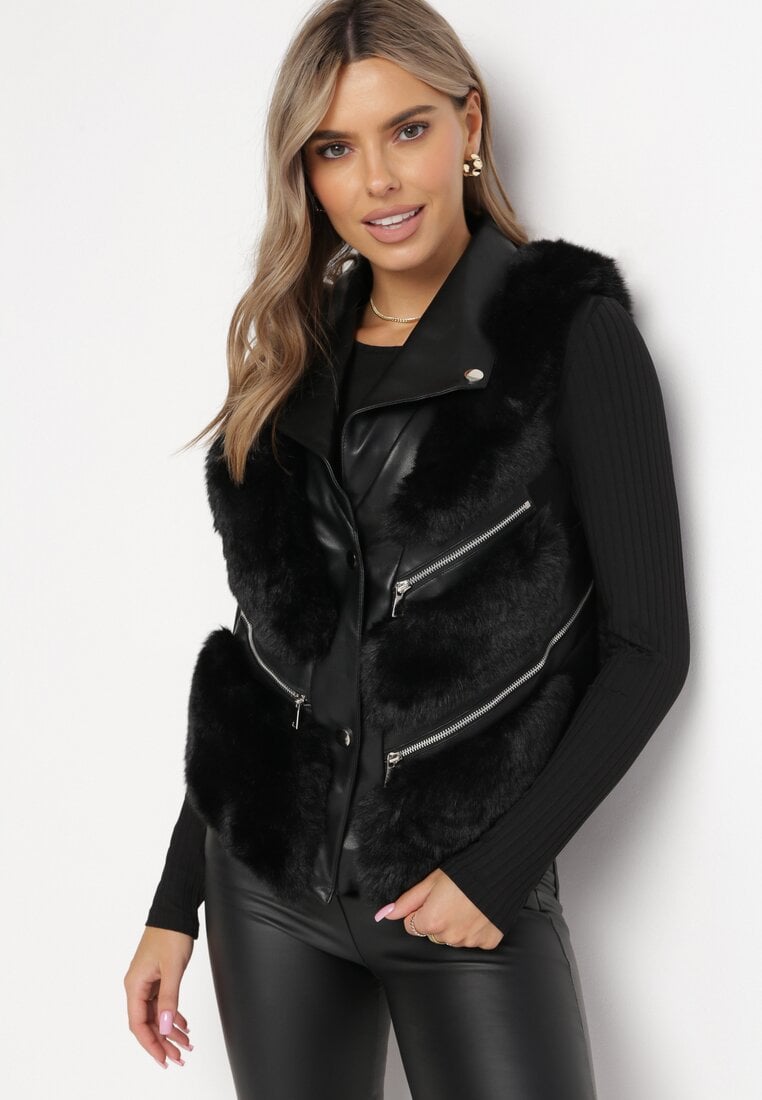 Veste piele Vestă Neagră