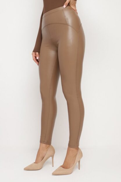 Colanti piele Colanți Bej