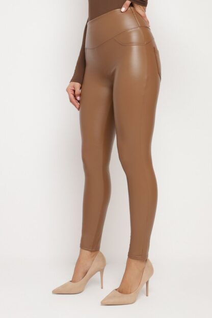 Colanti piele Colanți Maro