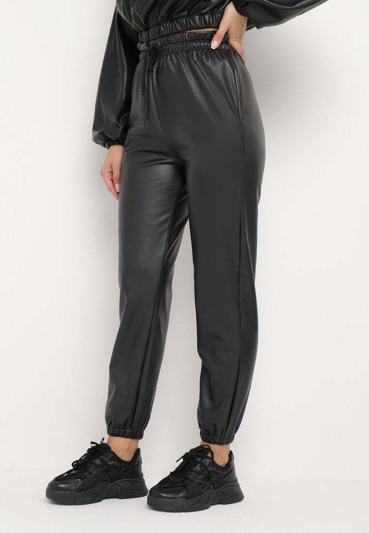 Pantaloni piele Pantaloni Negri