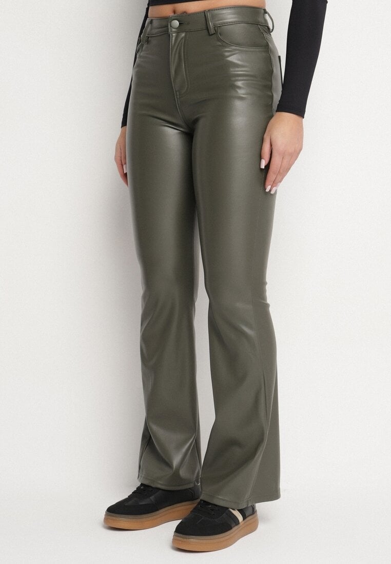 Pantaloni piele Pantaloni Bej închis