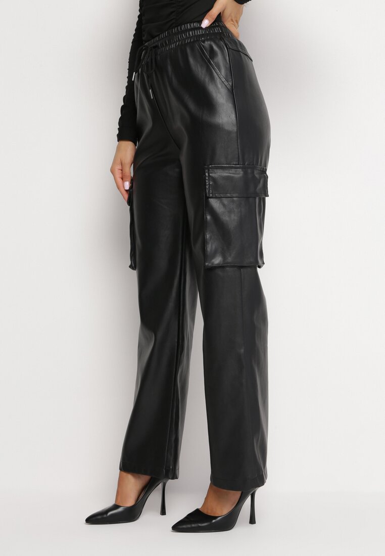 Pantaloni piele Pantaloni Negri