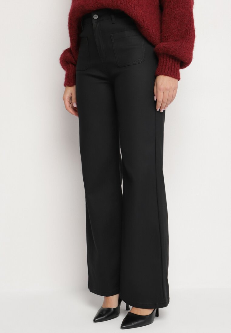 Pantaloni piele Pantaloni Negri