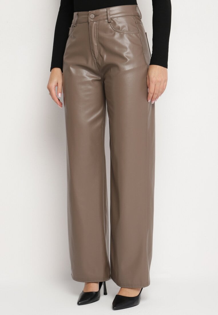 Pantaloni piele Pantaloni Bej