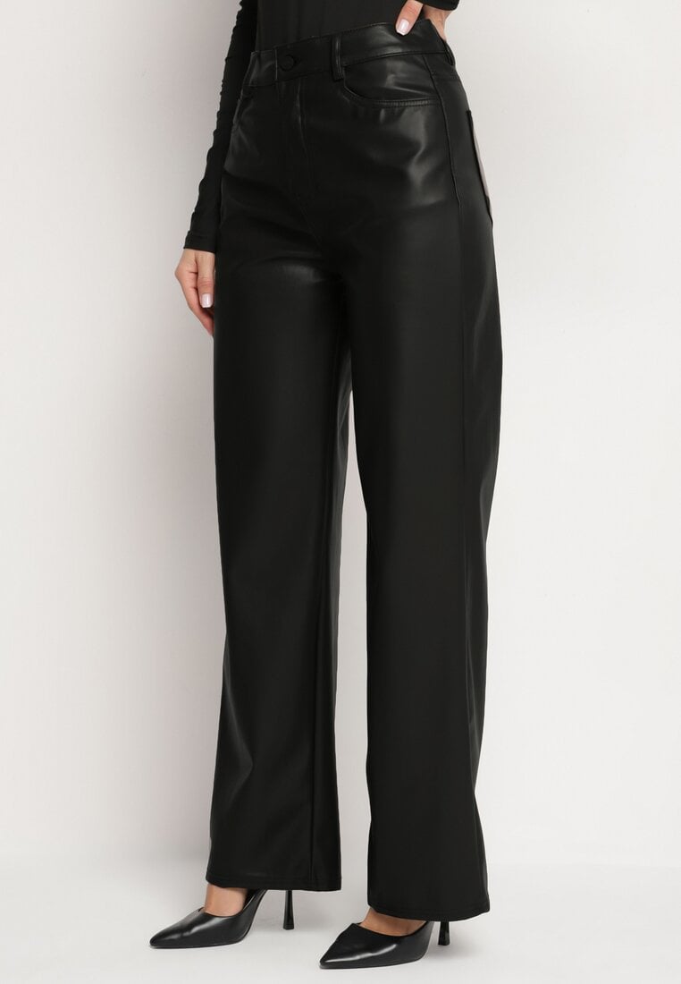 Pantaloni piele Pantaloni Negri