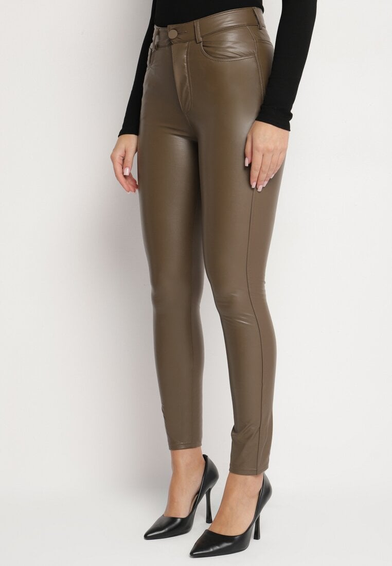 Pantaloni piele Pantaloni Maro