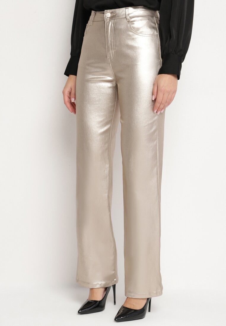 Pantaloni piele Pantaloni Aurii
