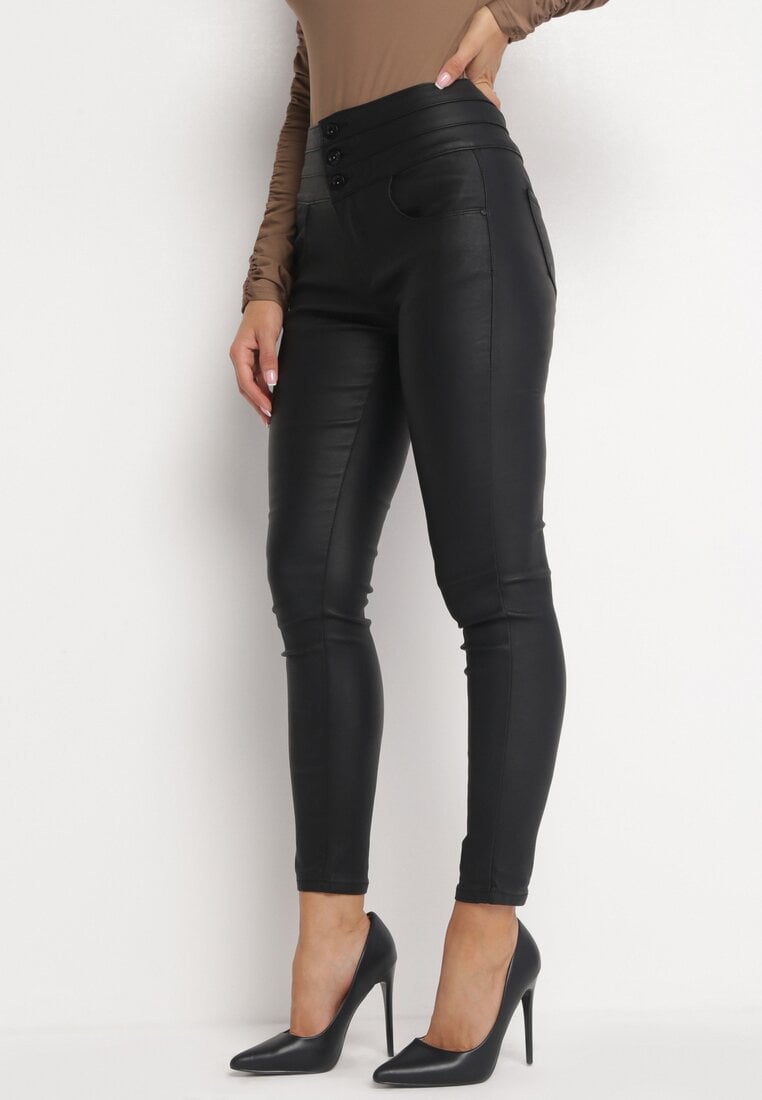 Pantaloni piele Pantaloni Negri