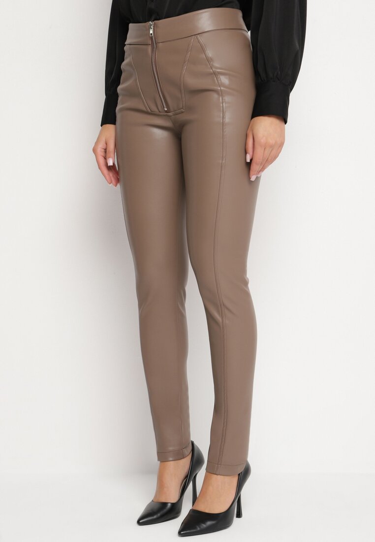 Pantaloni piele Pantaloni Bej