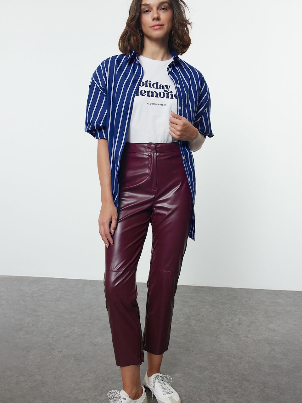 Pantaloni piele Trendyol