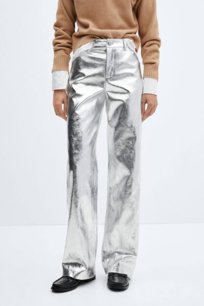 Pantaloni piele MANGO