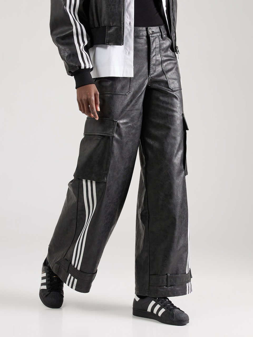 Pantaloni piele ADIDAS ORIGINALS