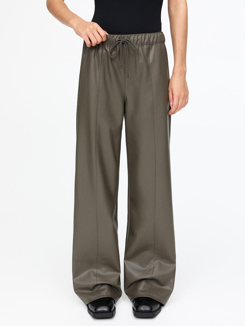 Pantaloni piele Pull&Bear