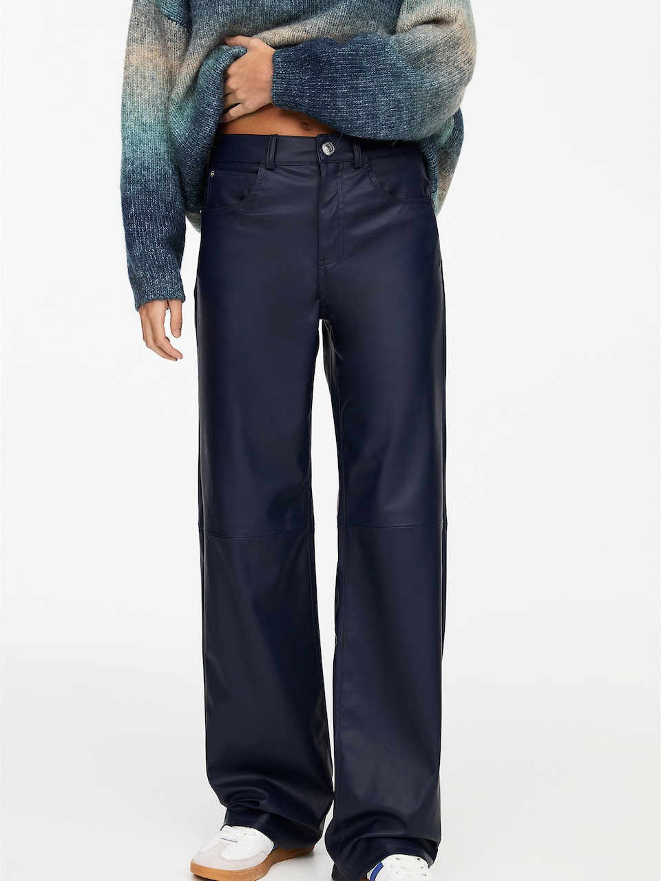 Pantaloni piele Pull&Bear