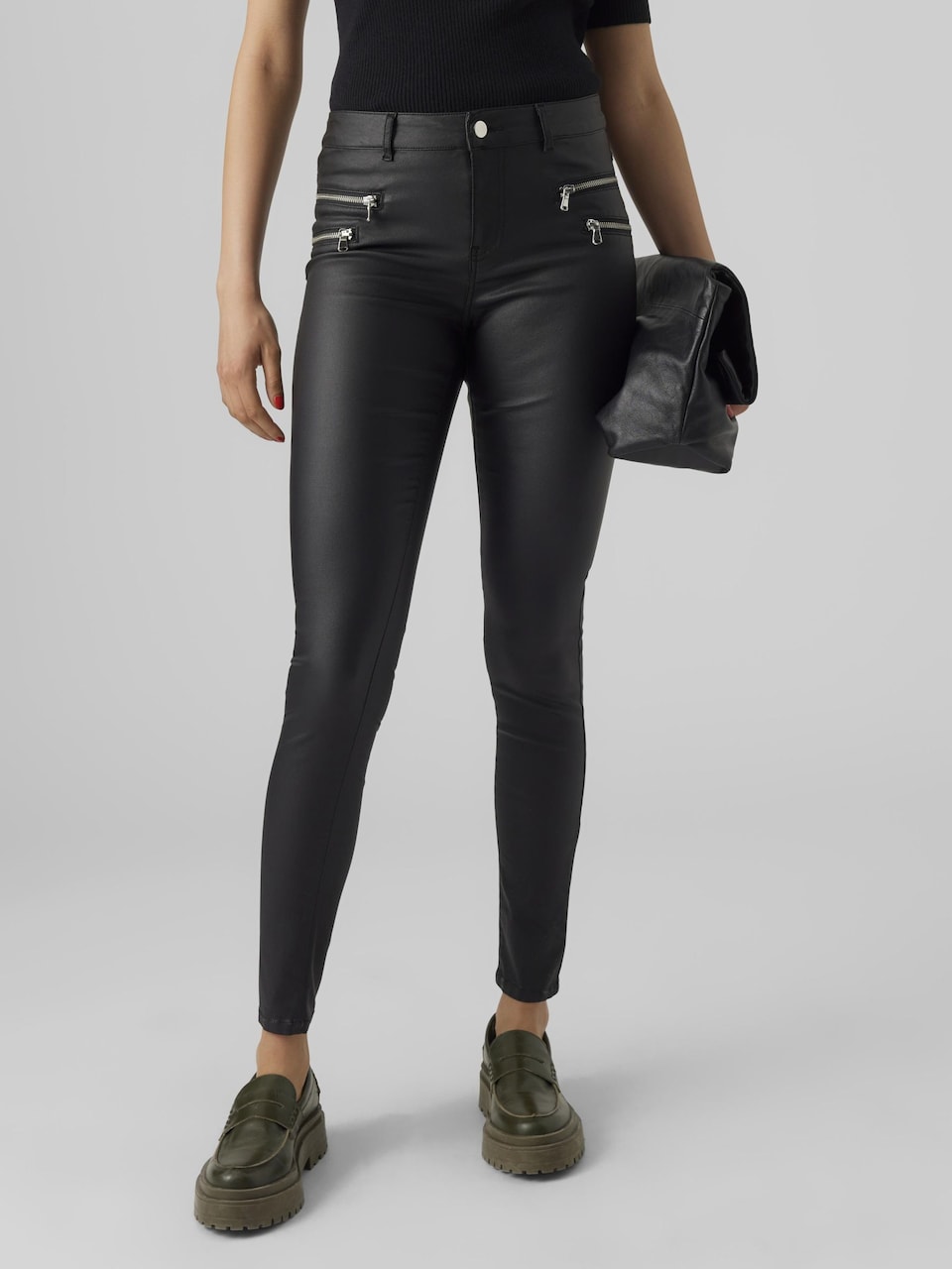 Pantaloni piele VERO MODA