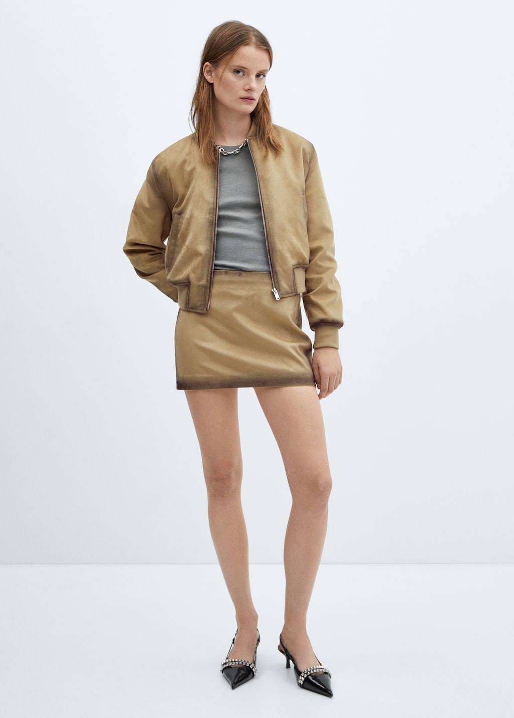 Geaca Piele Mango
