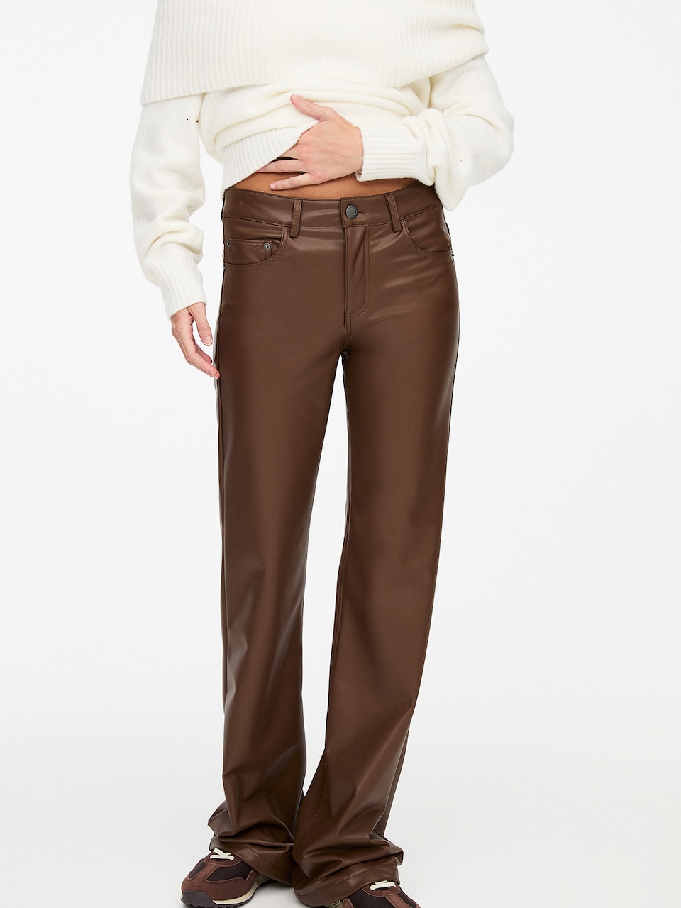 Pantaloni piele Pull&Bear