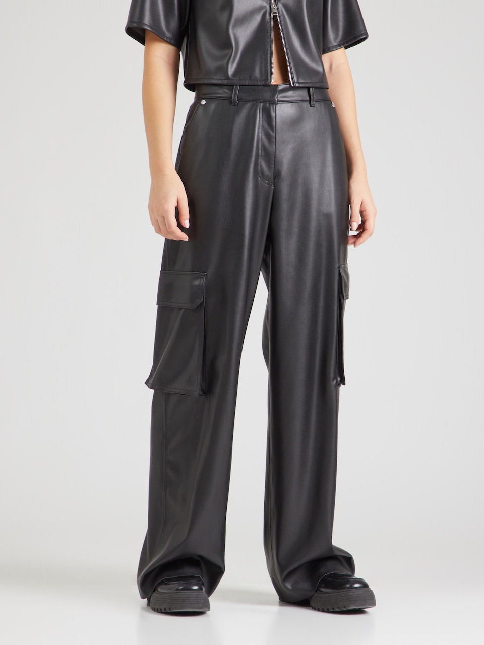 Pantaloni piele HUGO