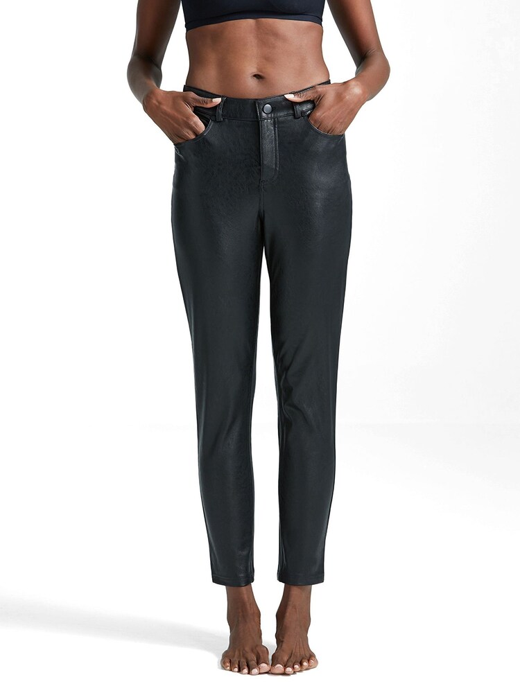 Pantaloni din piele artificială cu buzunar Commando 5