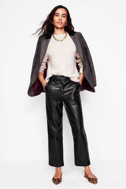 Pantaloni Boden Tapered piele