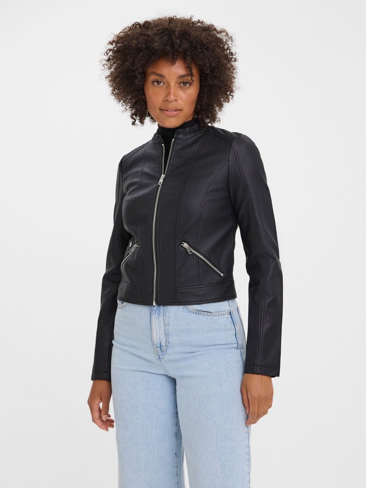 Jachetă din piele sintetică Vero Moda 100% bumbac
