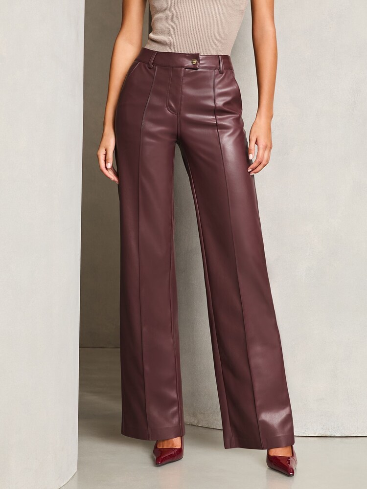 Panataloni Lipsy Faux Taioare Wide piele