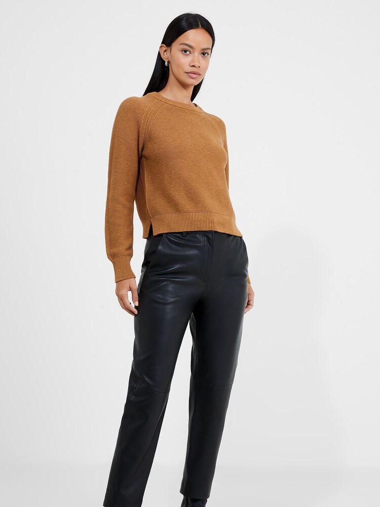 Pantaloni Connie din piele French Connection