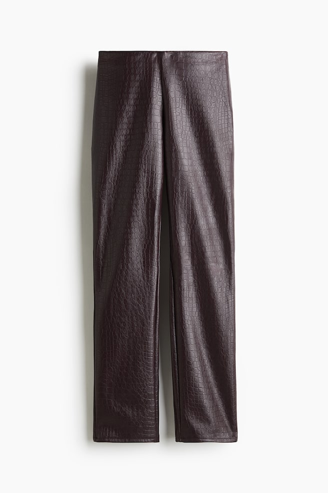 Pantaloni piele H&M - Pantaloni peliculizați Straight