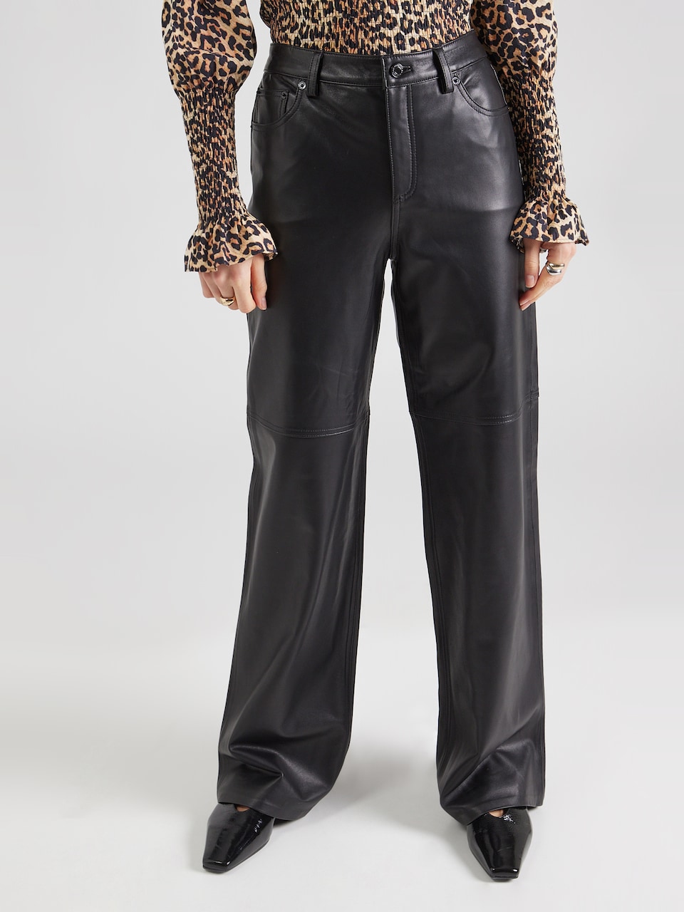 Pantaloni piele MICHAEL Michael Kors