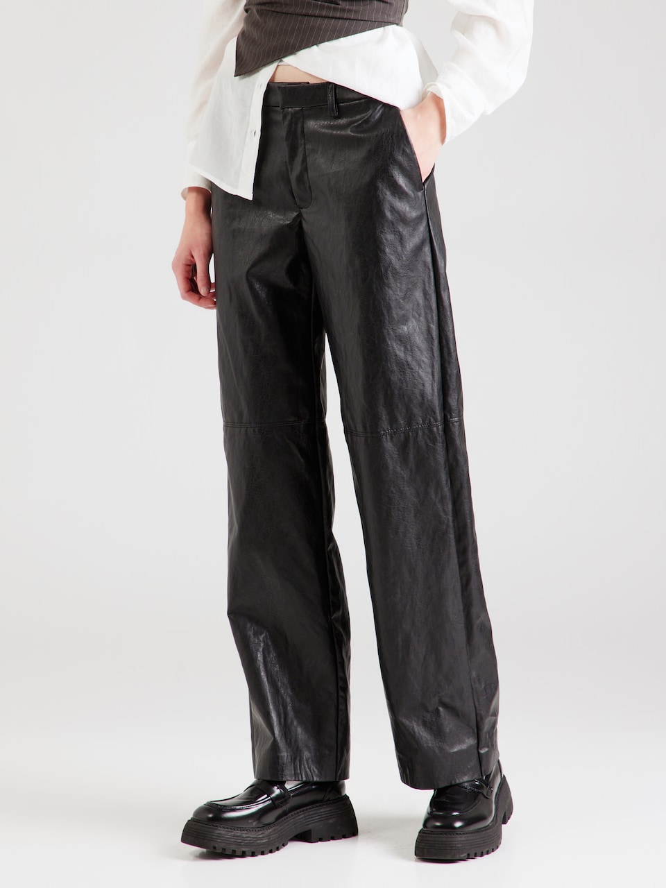 Pantaloni piele Lindex