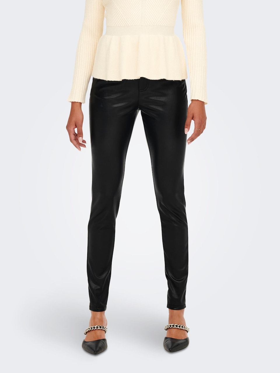 Pantaloni piele ONLY