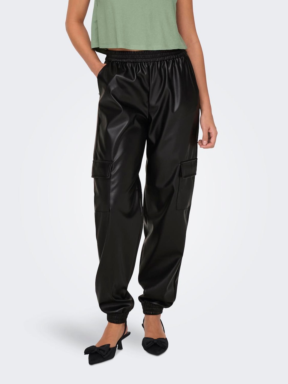 Pantaloni piele ONLY