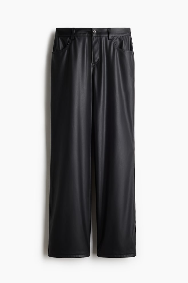 Pantaloni piele H&M - Pantaloni peliculizați Straight